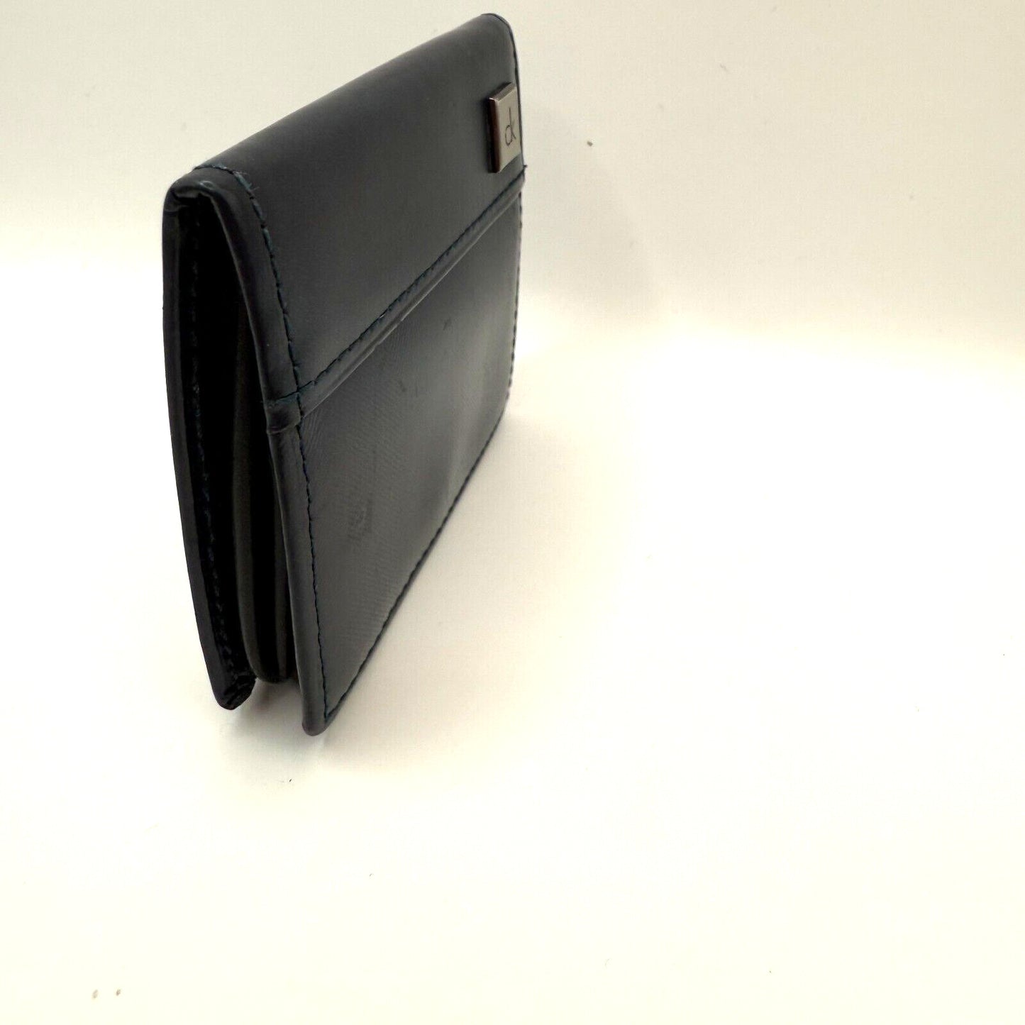 Calvin Klein Gray Faux Leather Discontinued product With Coin Purse. 